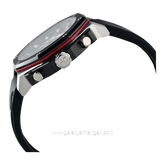 Alexandre Christie AC 9601 GC Black Silver Rubber Strap